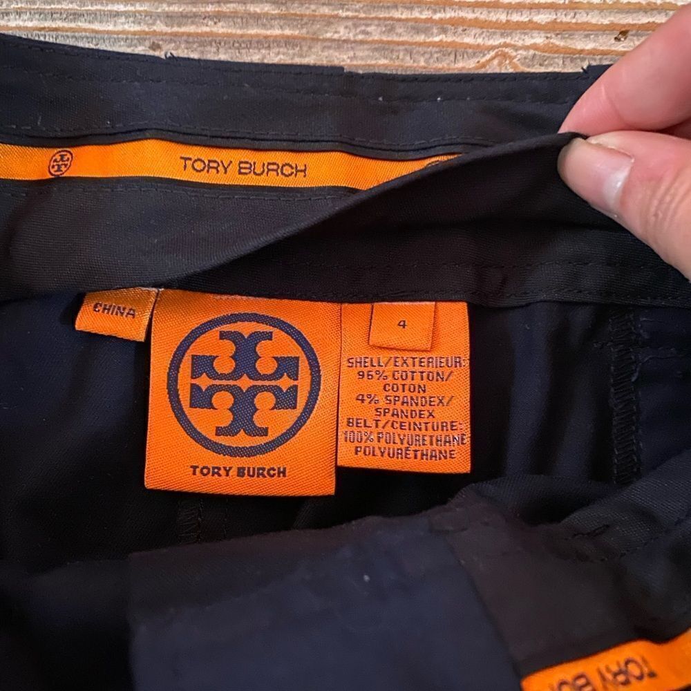 Tory Burch navy blue pencil belted skirt - Picture 4 of 5